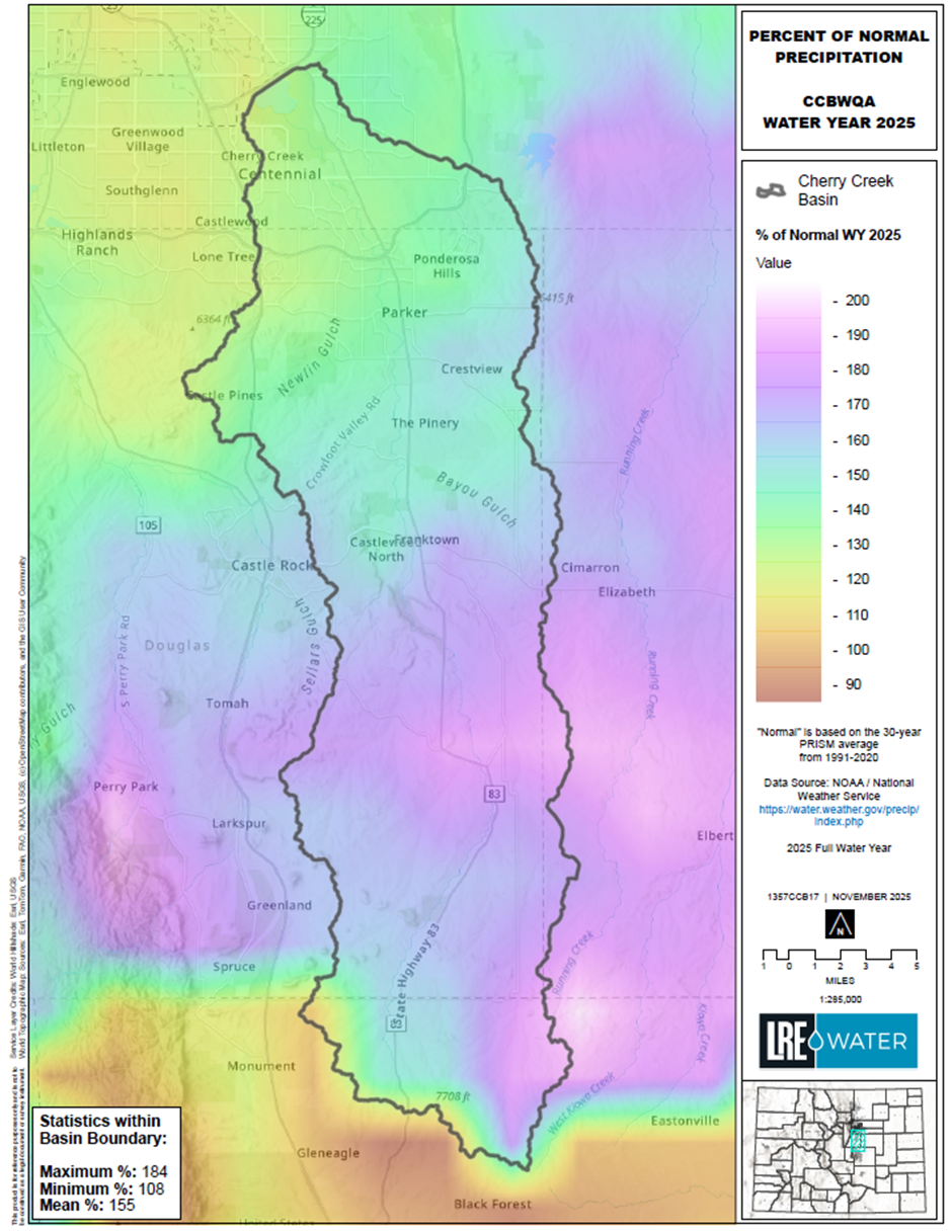 Percent of Normal Precipitation graph